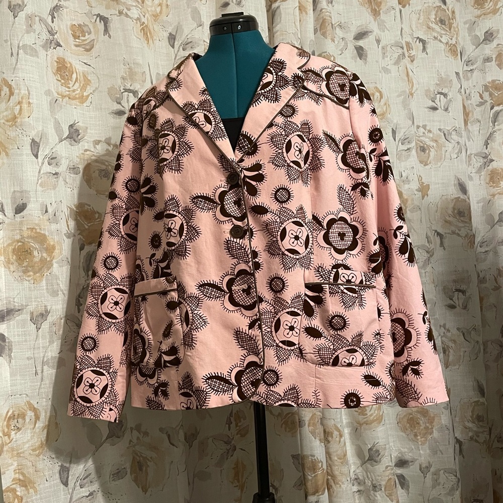 Victor costa pink and brown jacket